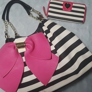Betsey Johnson handbag with wallet